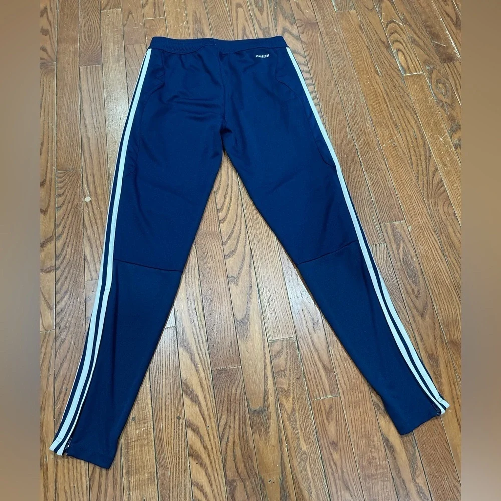 Adidas Dark Blue Joggers with White Stripes